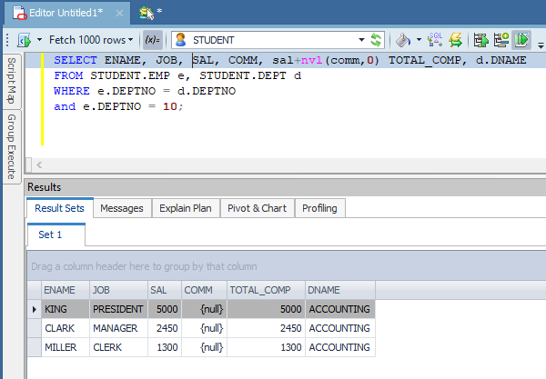 SQL with conditions and calculations to query data
