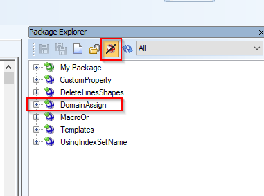 Screen shot showing how to confirm your new package is listed.