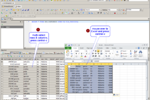 Copying database data to Microsoft Excel via Toad for Oracle