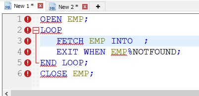 Toad for Oracle PL/SQL Template with variable substitution.